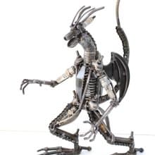 Dragon Scrap Metal Sculpture, Wow Gift For Son, Wow Anniversary gift for him