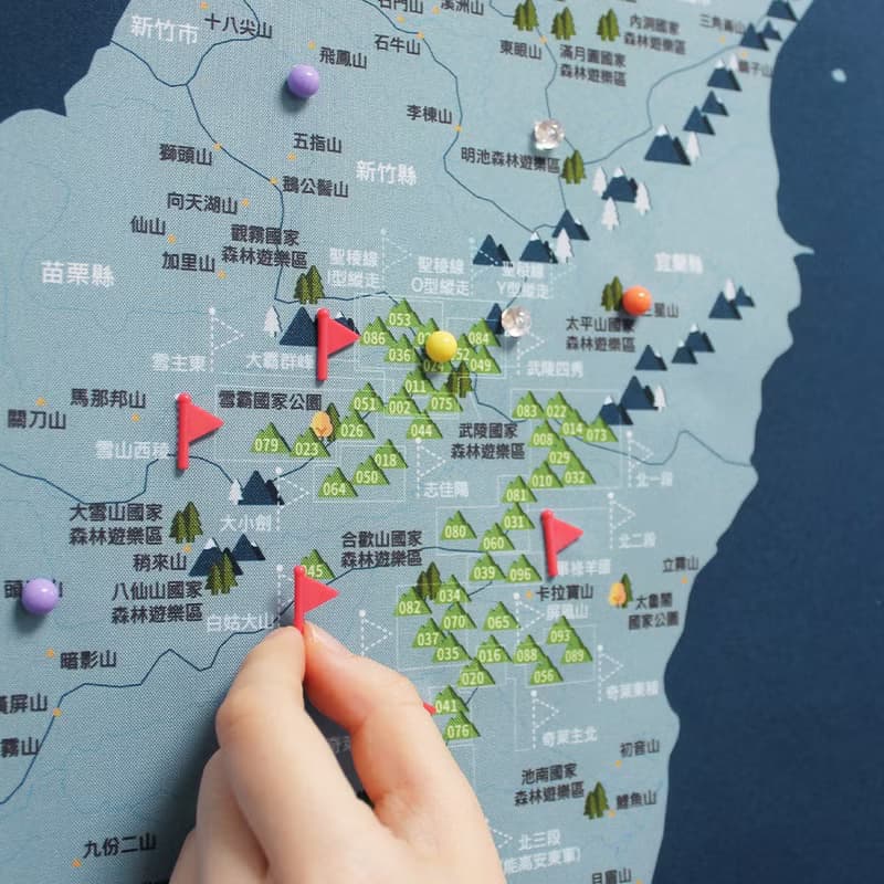 UMade 訂製地圖專用 插旗地標磁鐵扣 (15顆/50顆)