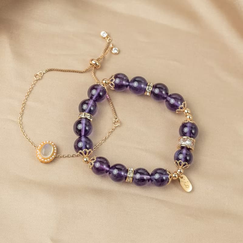 【牽心】極光-紫水晶雙鍊手鍊