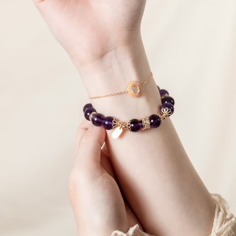 【牽心】極光-紫水晶雙鍊手鍊