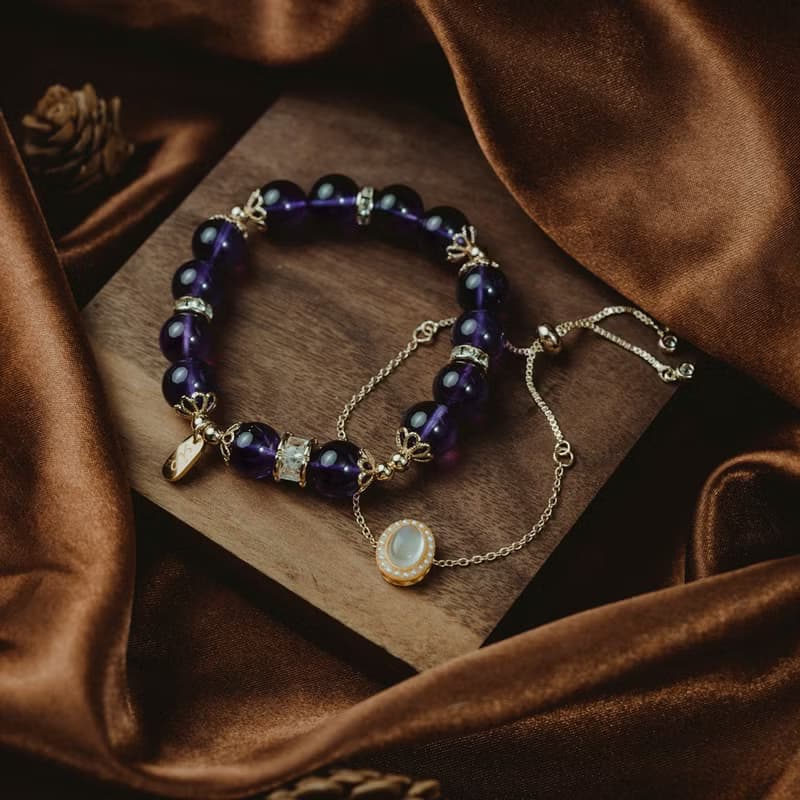 【牽心】極光-紫水晶雙鍊手鍊