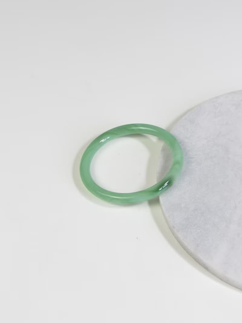 Vintage Grade A Bright Green Jadeite Jade Bangle