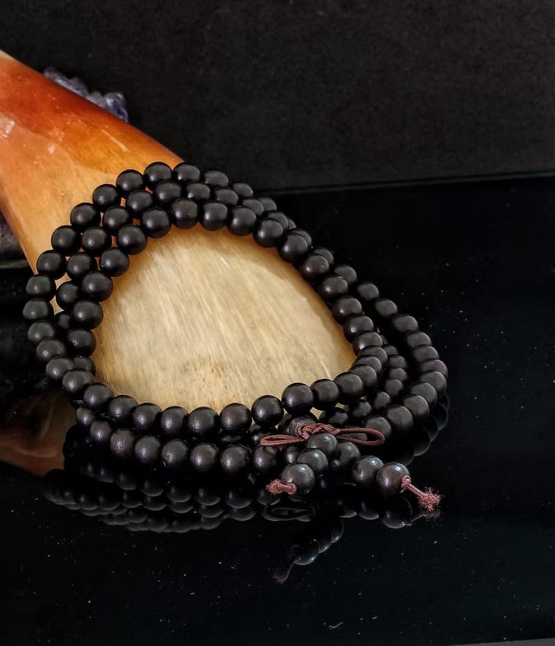 入門級黑檀木珠 108粒 三圈 6mm 手鍊