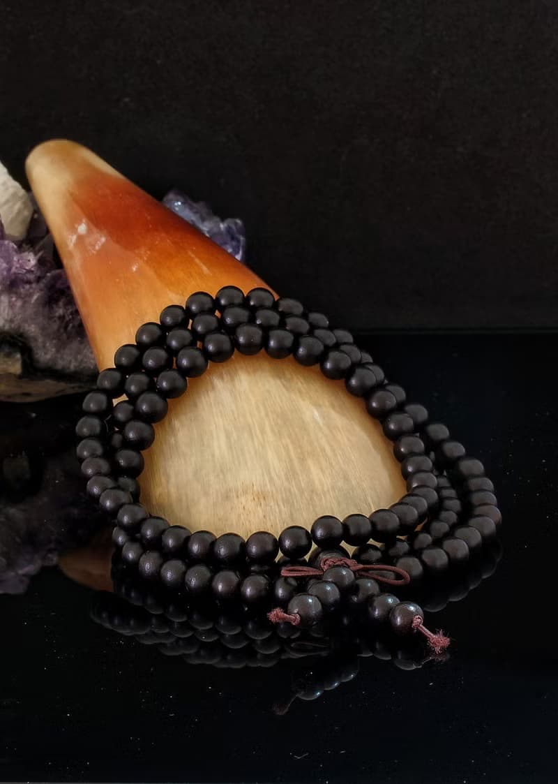 入門級黑檀木珠 108粒 三圈 6mm 手鍊