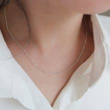 925純銀 光珠 點點 側身鍊 項鍊 鎖骨鍊 頸鍊 短鍊 長鍊 免費包裝