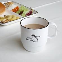 Blanche. たっぷり 500ml マグ おしゃれ オフィス カフェ コーヒー ペンギン お茶 ギフト 電子レンジ対応 食洗機対応 日本製