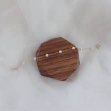 Starry Pearl 天然珍珠滿天星手鍊 14K注金