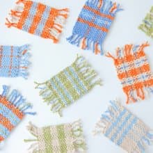 Weaving Kit) plaid coasters (+Video Tutorial)