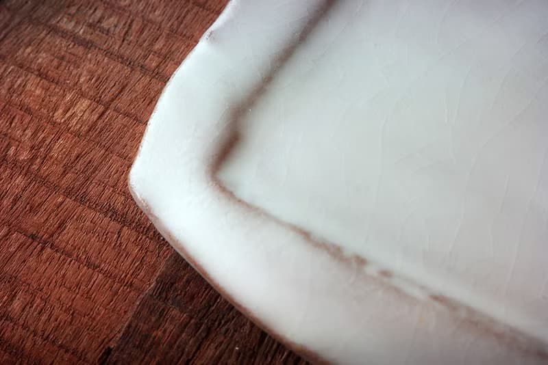 質感陶器 / 霧白色擺盤-1