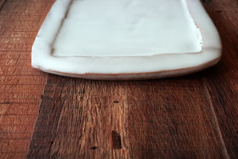 質感陶器 / 霧白色擺盤-1