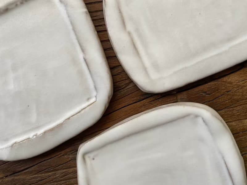 質感陶器 / 霧白色擺盤-1