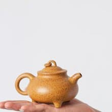 送禮紫砂壺茶壺三足玉环 黄金段高温烧 150cc 顶级黄金段窑变 富