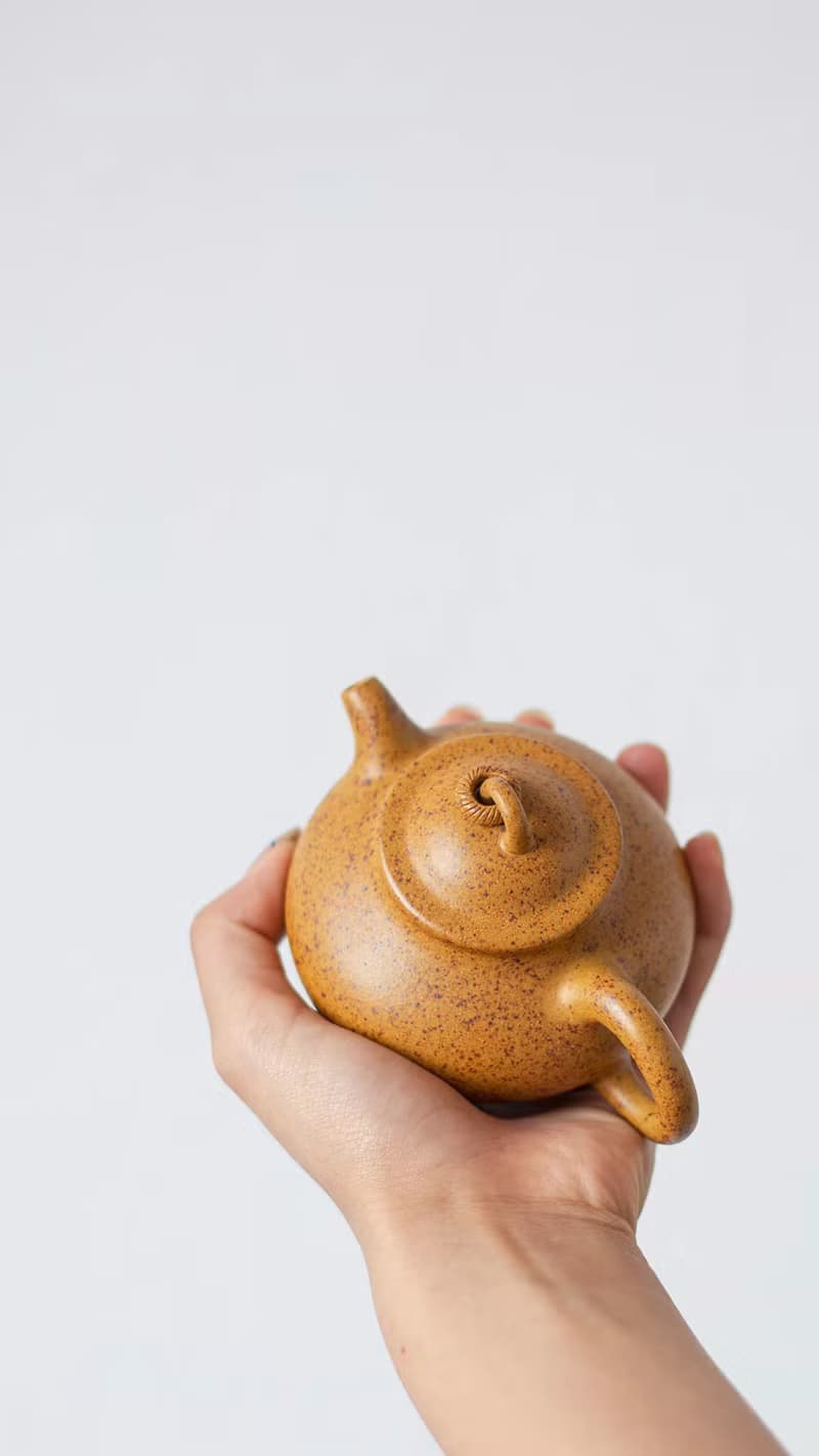 送禮紫砂壺茶壺三足玉环 黄金段高温烧 150cc 顶级黄金段窑变 富