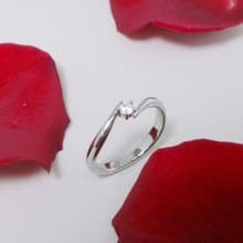【情人節送禮】心弦。弧線交錯戒指 情侶對戒