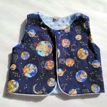 兒童短版背心 單扣 星座迷幻星球