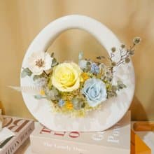 永生花特色O型大提籃-藍綠色