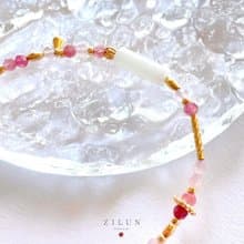 【七月】誕生石手鍊 • 南灣淺海珊瑚粉 成品&材料包 • 可碰水