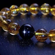 金運石搭配黃水晶 男手環 男手鍊 QBR-00100