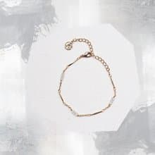 4月誕生石-White topaz白托帕石魚子系列22K手鍊