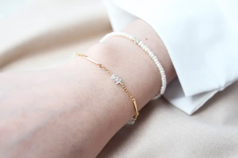 4月誕生石-White topaz白托帕石魚子系列22K手鍊