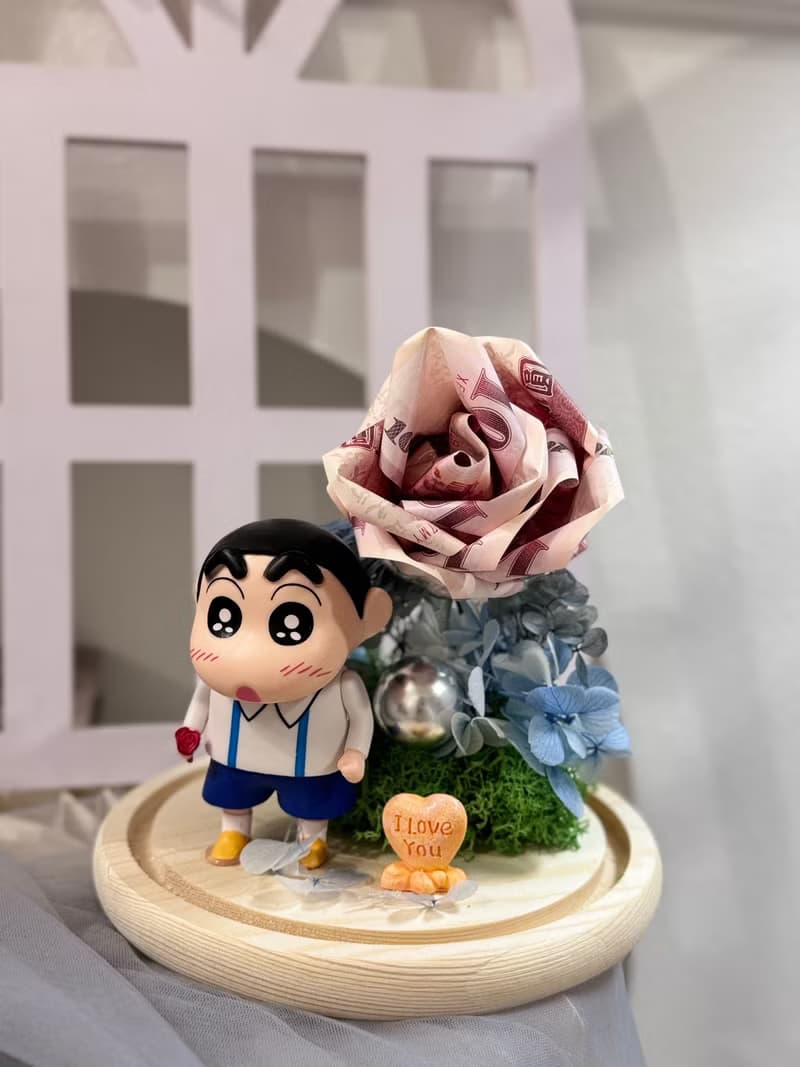玻璃花盅 鈔票花盅 發財款 小新款 內含真鈔