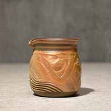 | 275cc | 柴燒無把茶海線條款 公道杯 勻杯 【臻麟陶藝】