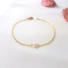 簡約 單顆小珍珠 細手鍊 六月誕生石