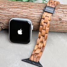 【木製バンド】EINBAND AppleWatch アップルウォッチ 天然木バンド 木のベルト 14mm【ゼブラウッド】