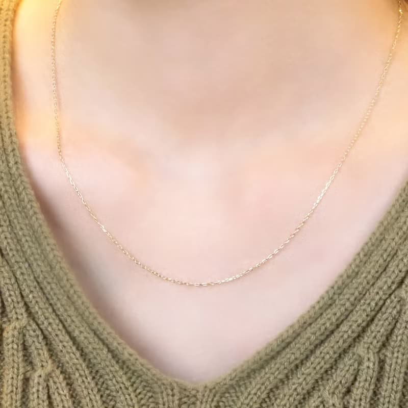 【Palette】 10K 黃金滑動別針鏈項鍊