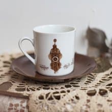 【好日戀物】3德國vintage復古古董鐘紀念咖啡杯組