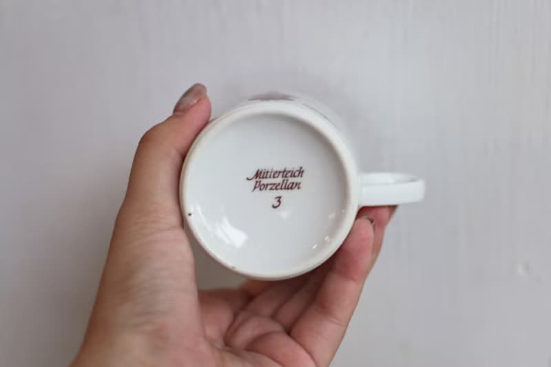 【好日戀物】3德國vintage復古古董鐘紀念咖啡杯組