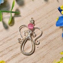 【葉綠𨥤手作】柔光使者 /金屬線編織/節日/禮物/飾品/項鍊/手作