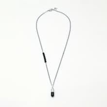 Capsule Necklace Silver & Black Onyx (470mm)頸鍊