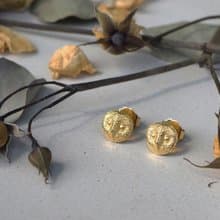 Lucky Barn Owl Stud Earrings, Sterling Silver Earrings, Owl Earrings.