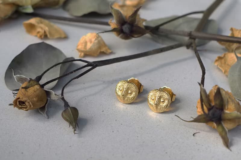 Lucky Barn Owl Stud Earrings, Sterling Silver Earrings, Owl Earrings.