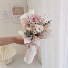 石英粉永生花束(S)