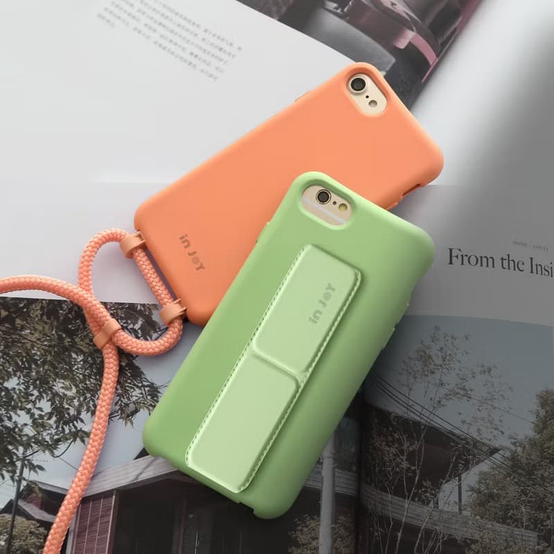 iPhone 14/13/13Pro/SE3 可拆式 Urban Basic 晨光橘 背繩防摔殼