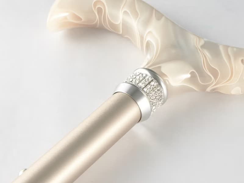 【媽媽生日禮物】施華洛世奇水晶手杖-珍珠玉白 晚宴 實用禮物