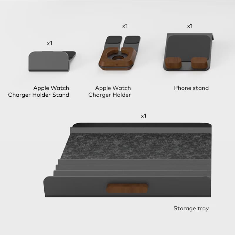 beflo Plateau 迷霧黑桌上抽屜層架、電腦螢幕架