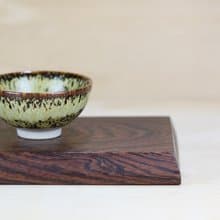 【送禮好物】60ml 綠藻 天目釉 圓滿茶杯 鶯歌名家葉敏祥作品