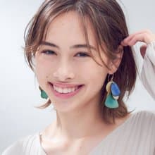 14kgf 米白色 x 黃色 象牙果耳環 / 耳夾