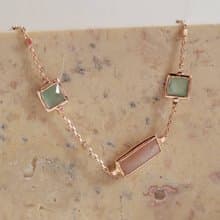 花語水晶手鍊/蜜桃月光石水晶/東菱石水晶/純銀輕珠寶