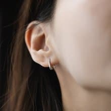 Drip極簡小水滴 925純銀 易扣耳環