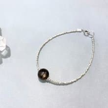 Ops black sunstone silver bracelet -黑金太陽石/小碎銀 /個性