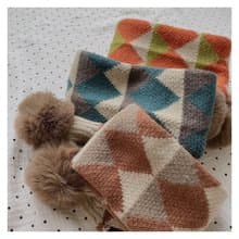 菱格紋親膚短圍脖