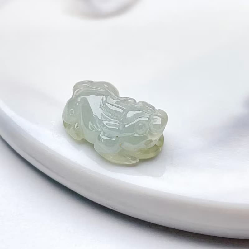 【招財神獸】冰種翡翠貔貅擺飾 | 天然緬甸玉翡翠A貨|送禮