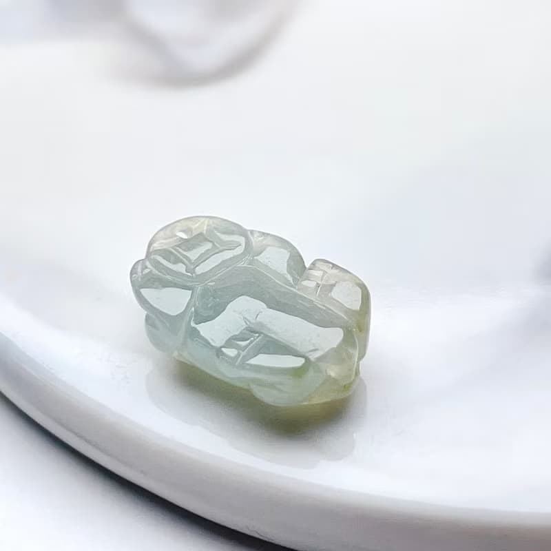 【招財神獸】冰種翡翠貔貅擺飾 | 天然緬甸玉翡翠A貨|送禮
