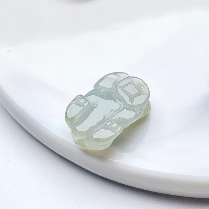 【招財神獸】冰種翡翠貔貅擺飾 | 天然緬甸玉翡翠A貨|送禮