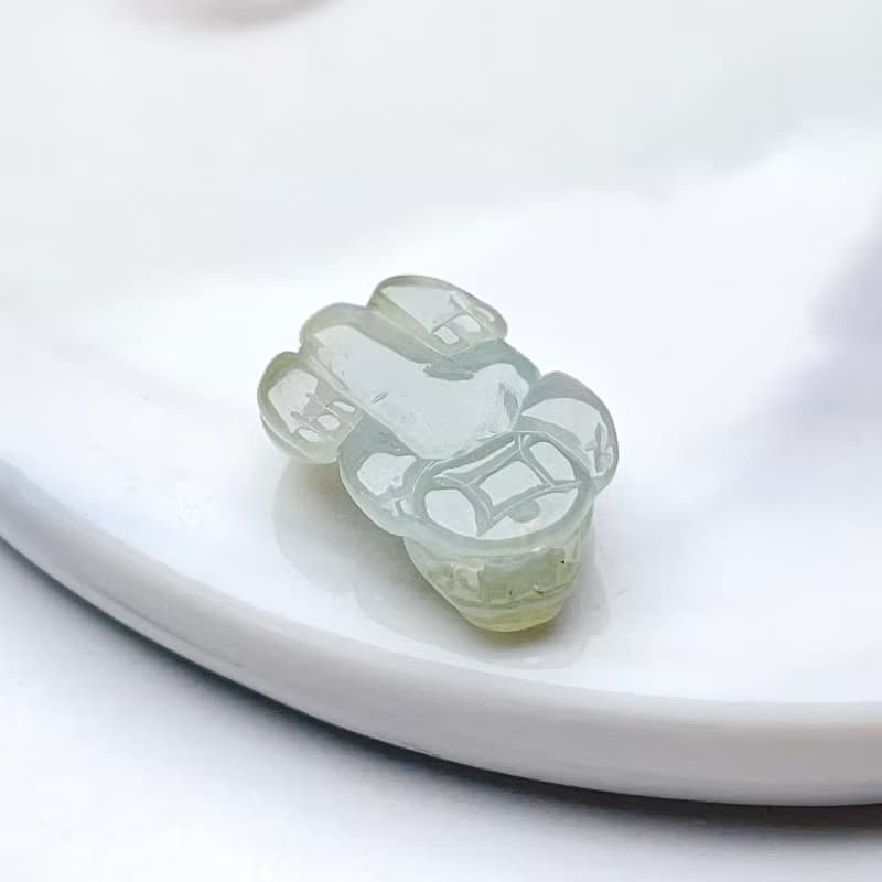 【招財神獸】冰種翡翠貔貅擺飾 | 天然緬甸玉翡翠A貨|送禮