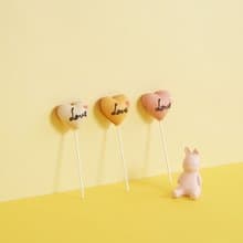 浪漫愛心LOVE甜甜圈棒棒糖-單支入/單色10支以上起訂